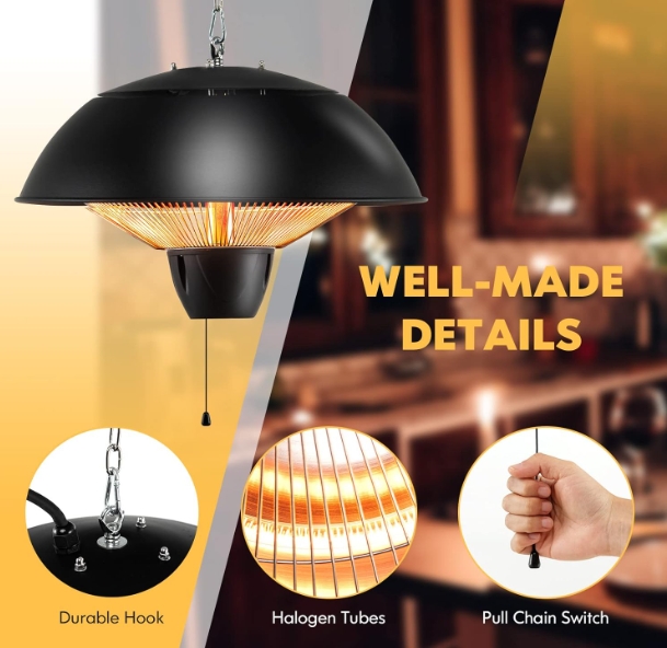 Nightclub patio heater waterproof